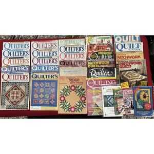 Quilting Magazines - Vintage 80's and 90's Lot of 30 Quilter's Newsletter & More